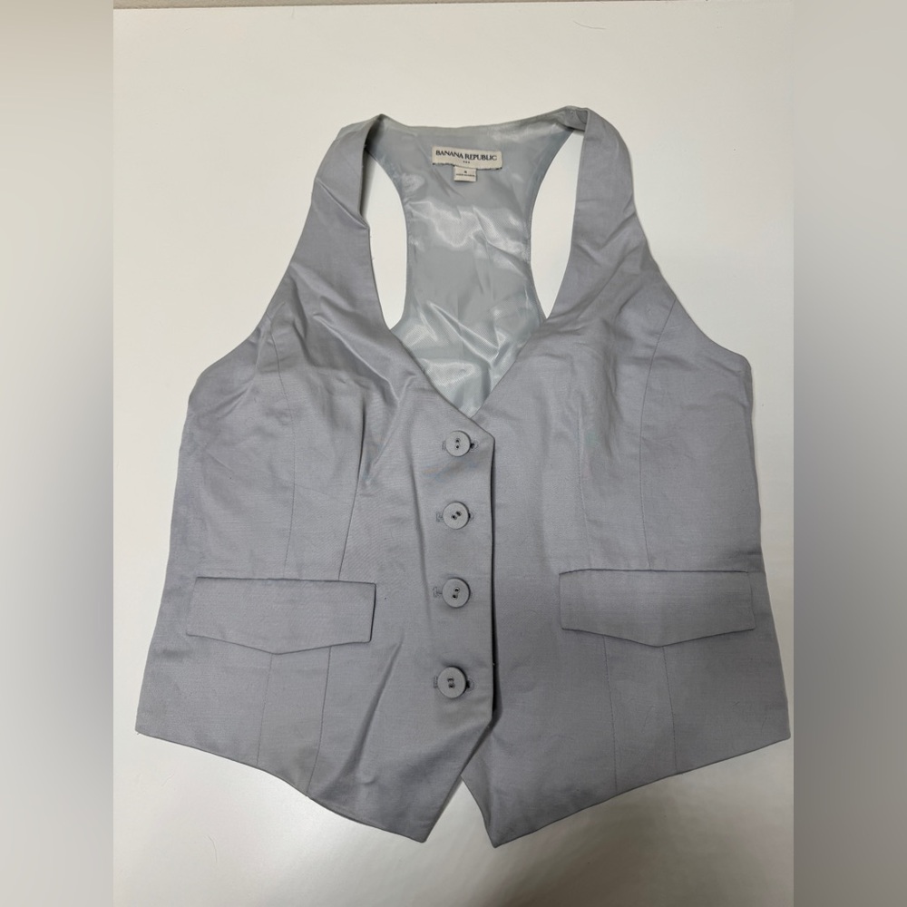 Banana Republic Light Gray Vest